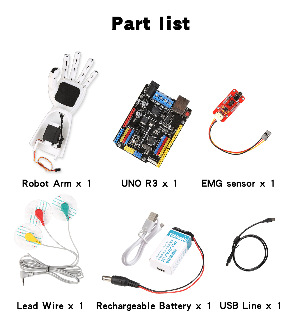 EMG Sensor Robotic Arm Electri - Science Project recension och pris