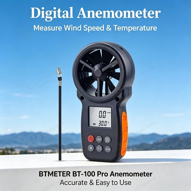 BT-100 Digital Anemometer Hand - Anemometer Wind Speed recension och pris